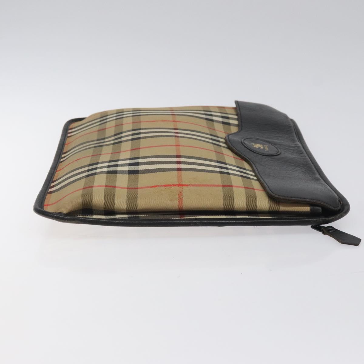 Burberry Nova Check Clutch Bag Canvas Beige Clutch Bag 7