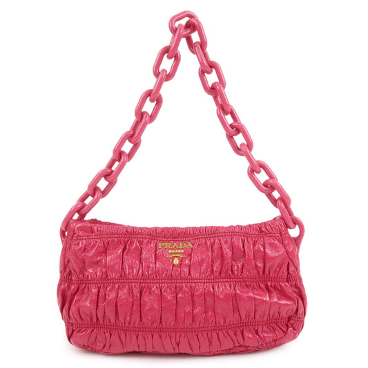 Shoulder Bag Hand Bag Leather Patent Pink