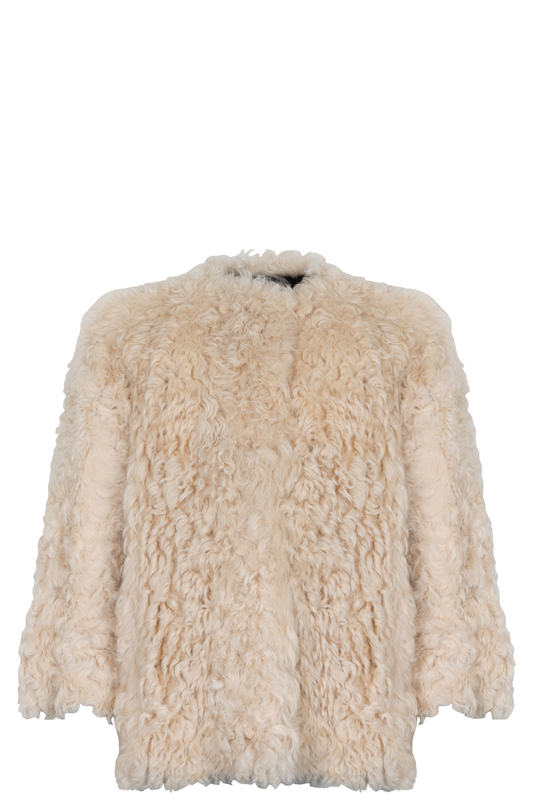 Prada Coat Shearling Ivory Handbag