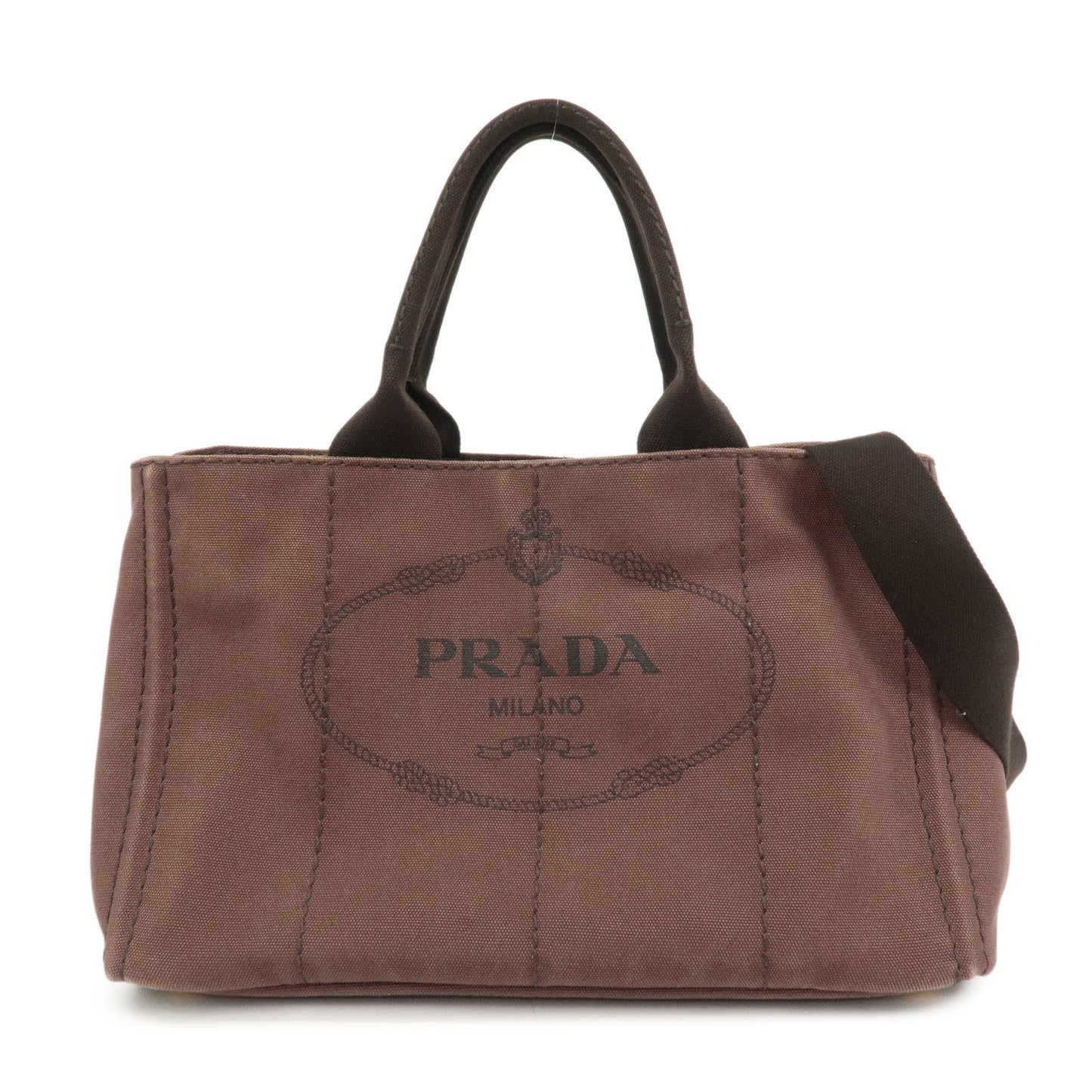Canapa 2Way Bag Hand Bag Canvas Brown Logo Handbag