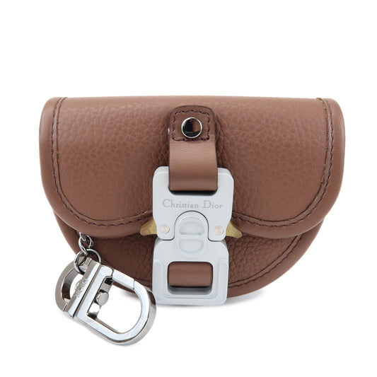 Dior Handbag Christian Gallop Nano Pouch Coin Case Key Leather Brown