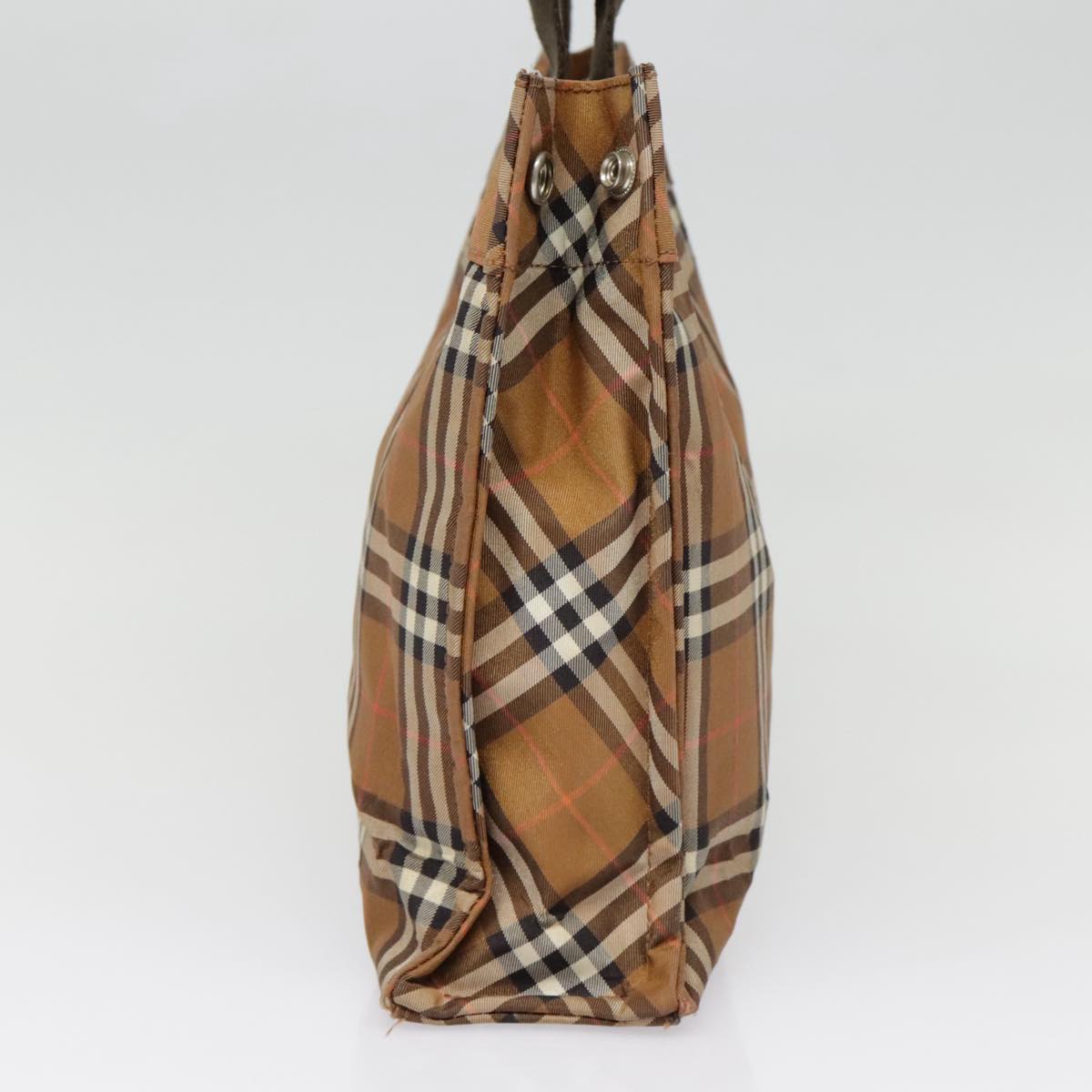 Burberry Label Synthetic Tote Bag Brown Blue