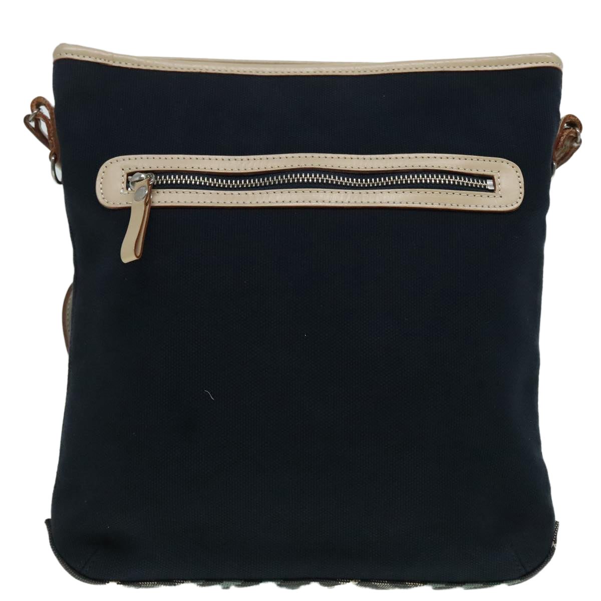 Burberry Nova Check Shoulder Bag Canvas Navy