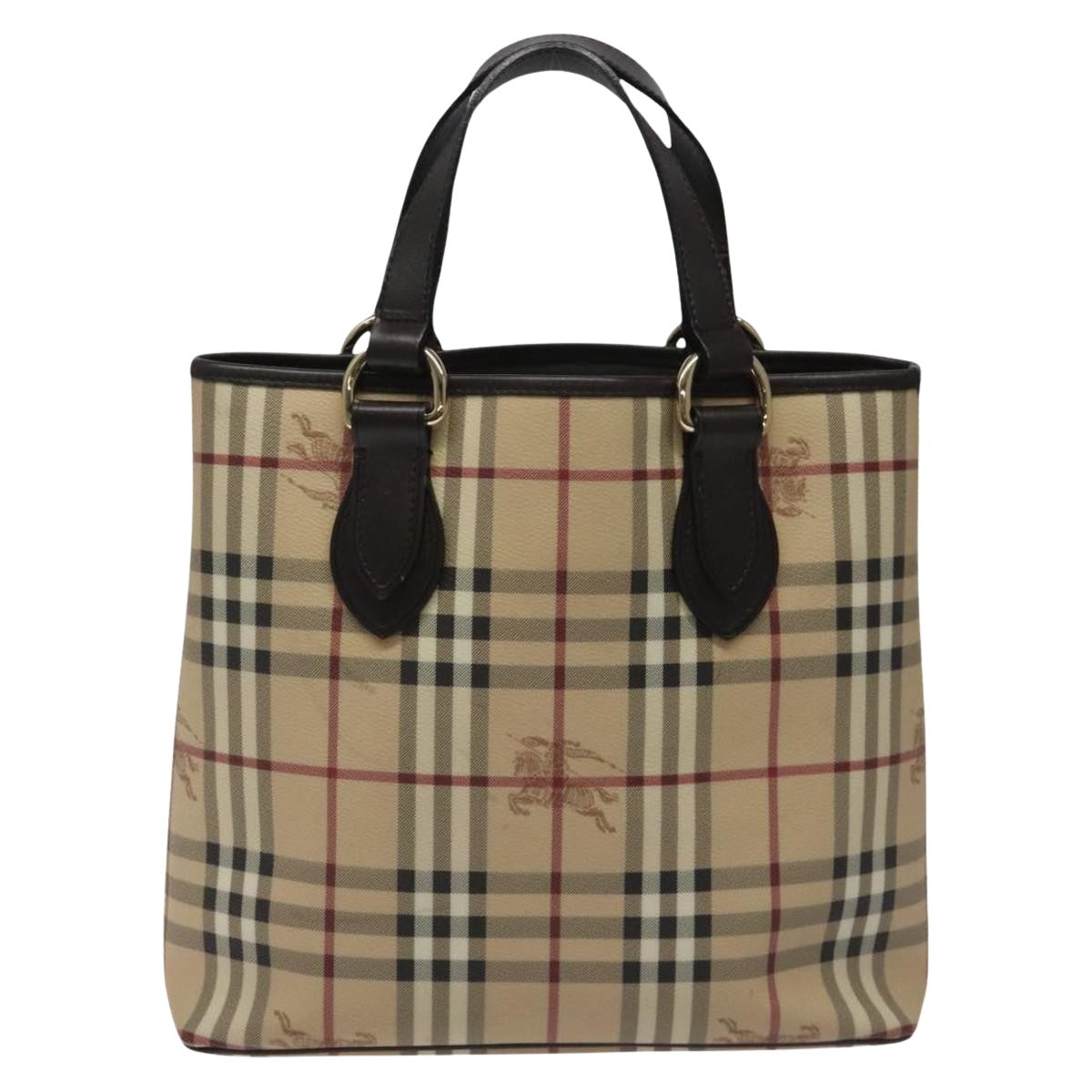 Burberry Nova Check Tote Bag Canvas Beige Tote Bag 69