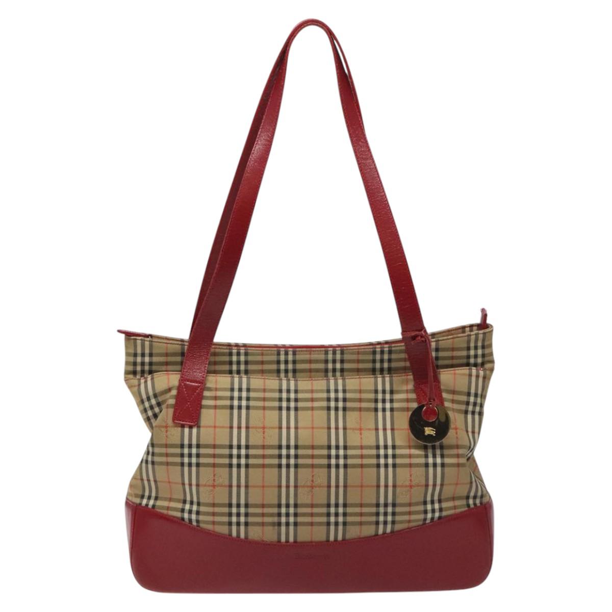 Burberry Nova Check Tote Bag Canvas Beige Tote Bag 133