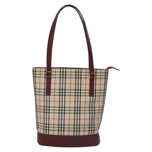 Burberry Nova Check Tote Bag Canvas Beige Tote Bag 71