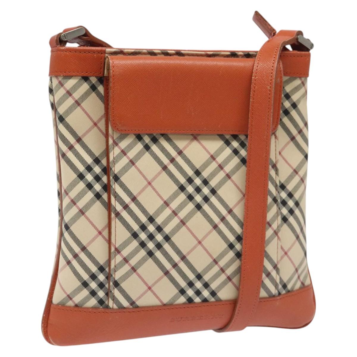 Burberry Nova Check Shoulder Bag Canvas Beige