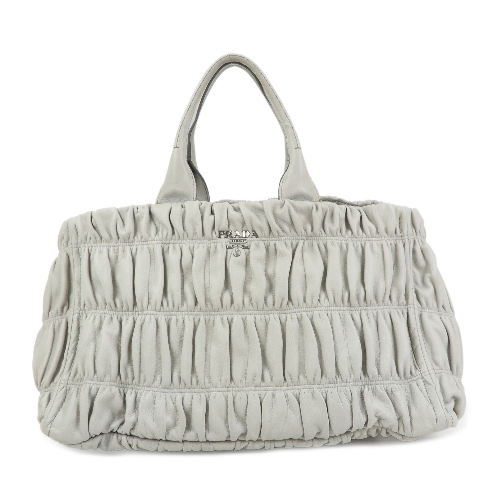 Tote Bag Canapa Nappa Gaufre Gathered Tote Hand Leather Large