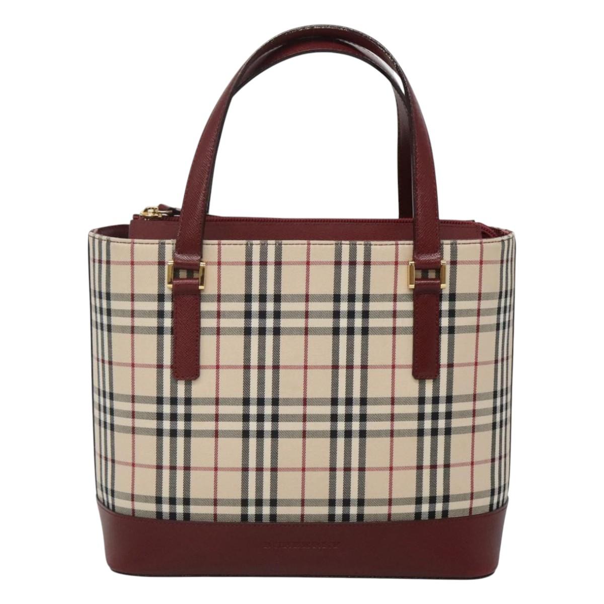 Burberry Nova Check Tote Bag Canvas Beige Tote Bag 141