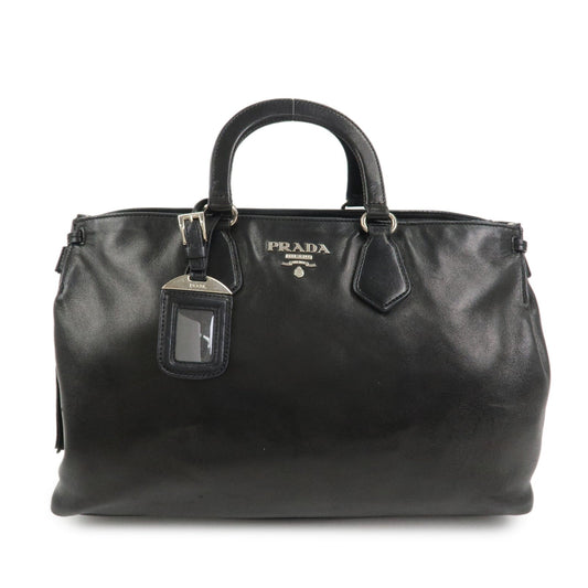 Shoulder Bag Nappa 2Way Bag Hand Bag Leather Black Logo
