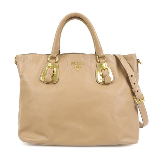 Shoulder Bag Soft Calf 2Way Hand Light Leather Calf Leather Brown