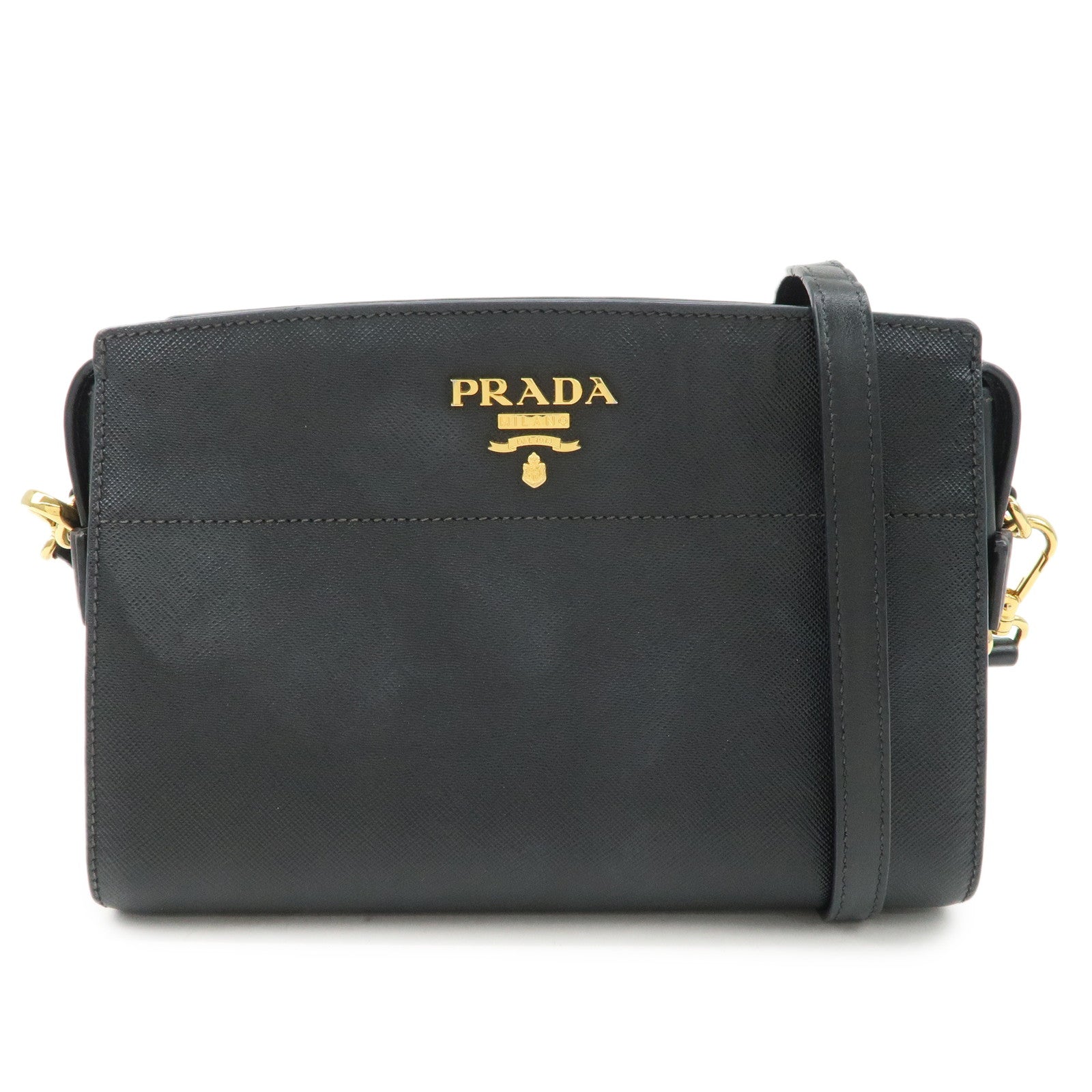 Shoulder Bag HDW Leather Saffiano Black