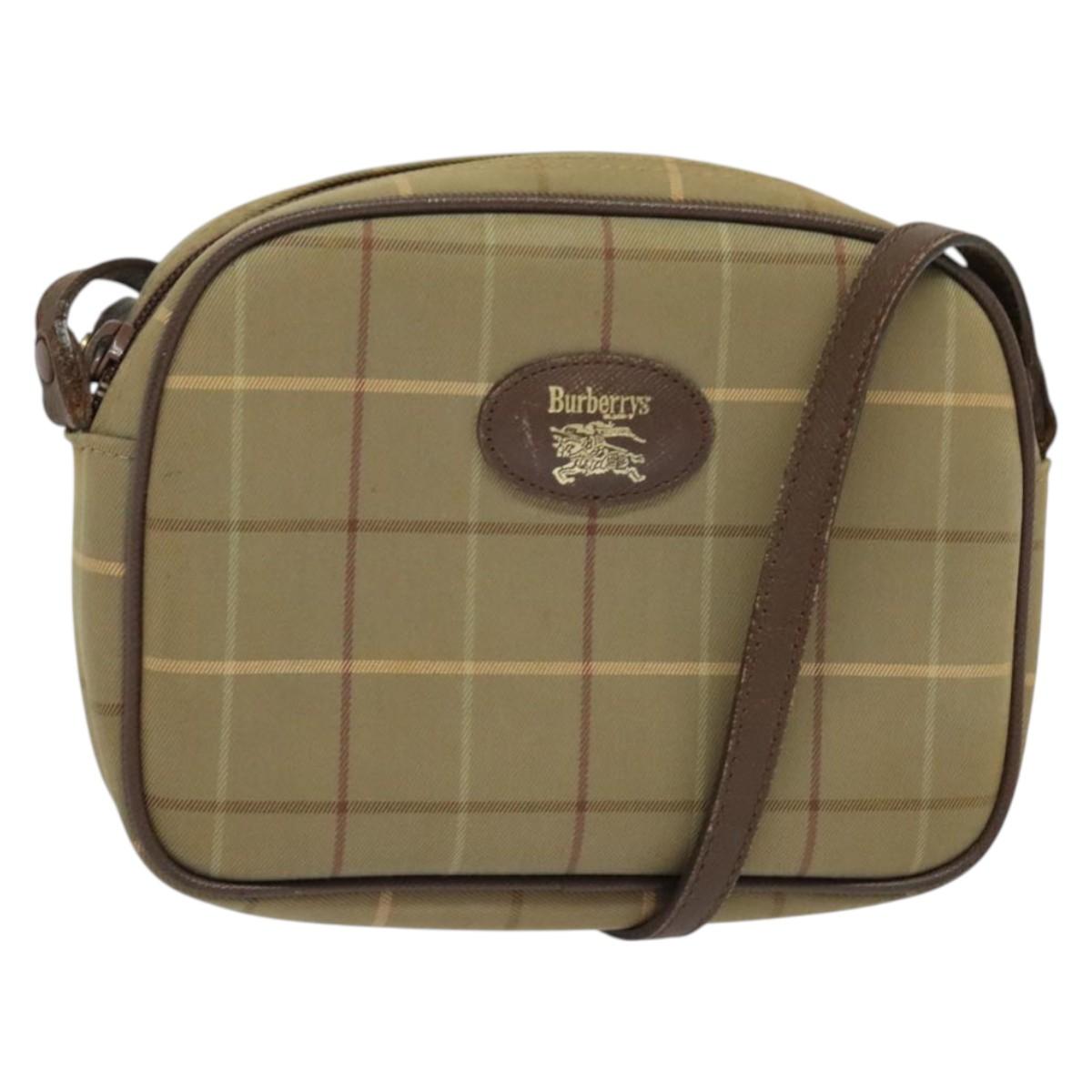 Burberry Check Shoulder Bag Canvas Beige Shoulder Bag 3