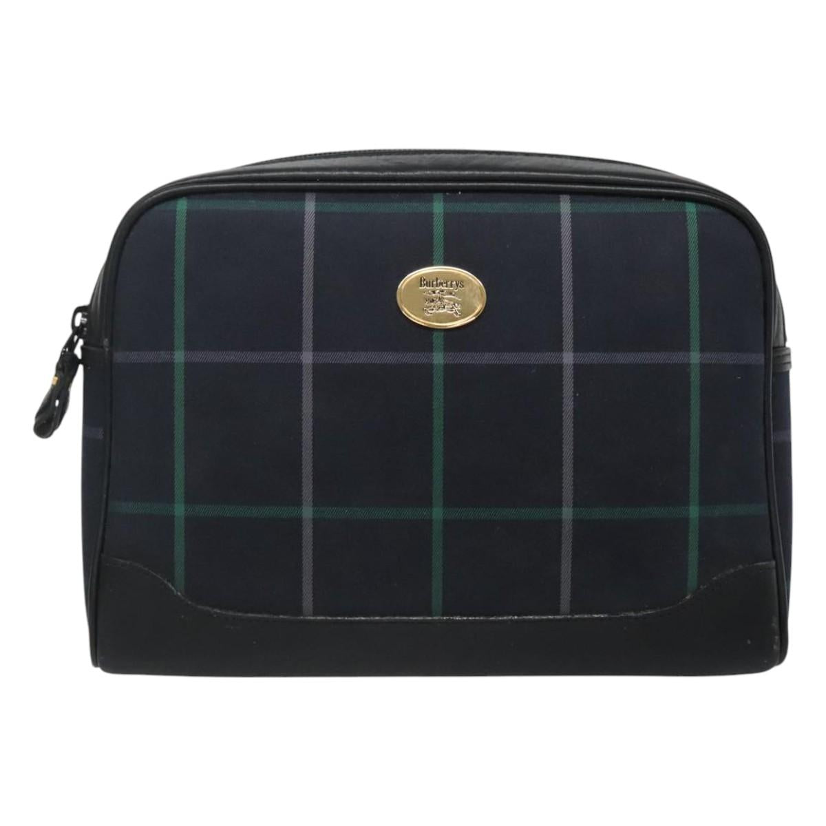 Burberry Clutch Bag Canvas Navy