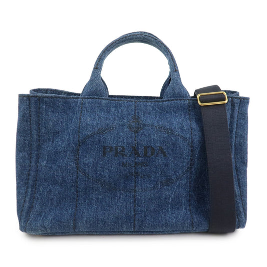 Tote Bag Canapa 2Way Bag Shoulder Bag Denim Navy Large