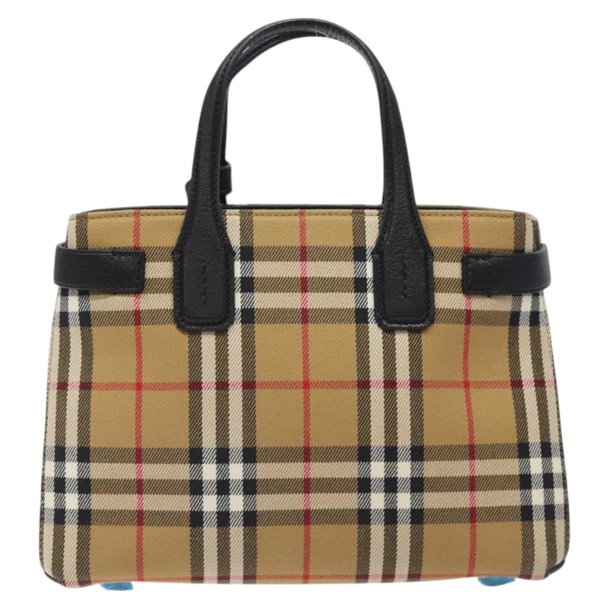 Burberry The Banner Tote Bag Canvas Beige