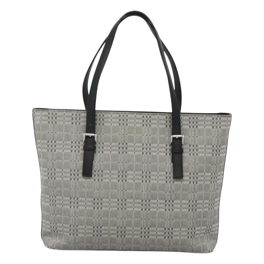 Burberry Nova Check Grey Shoulder Bag Canvas Gray
