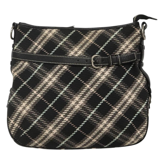 Burberry Nova Check Wool Shoulder Bag Black