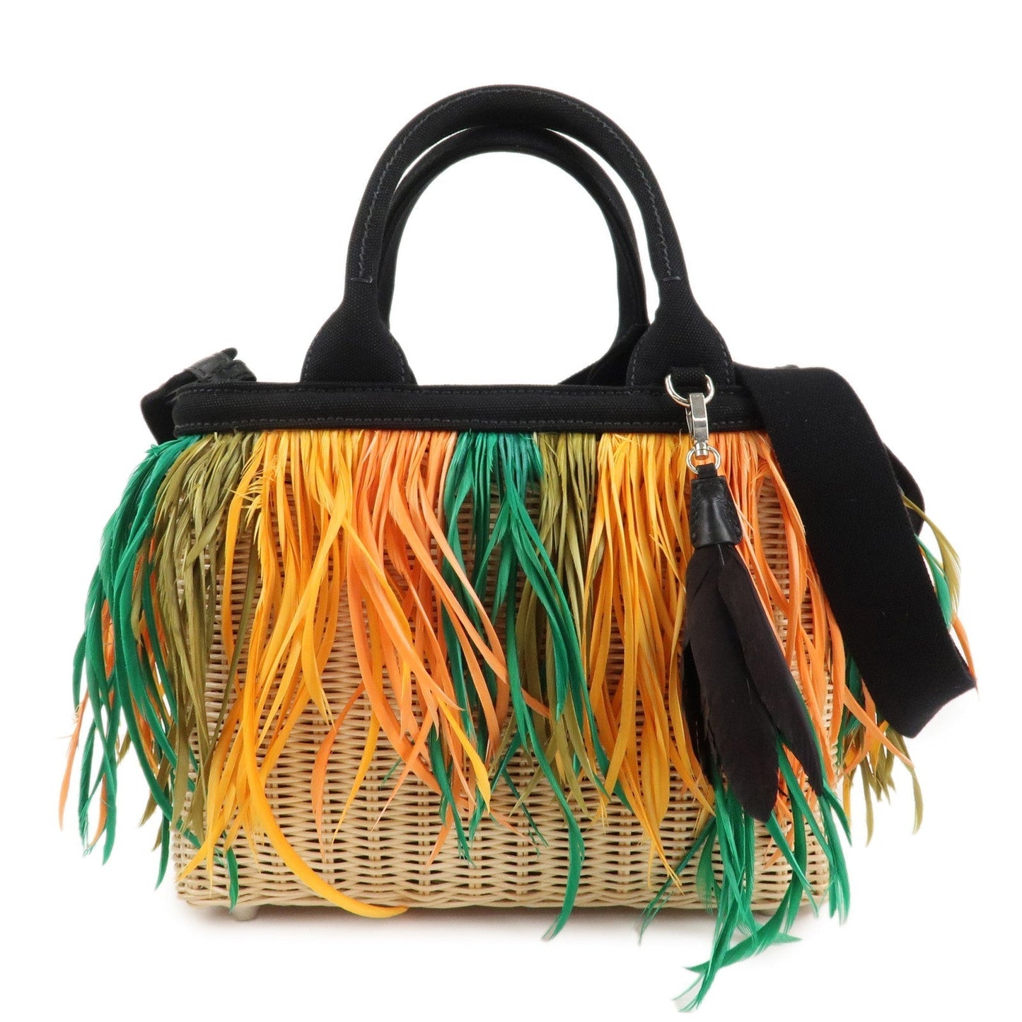 Basket Bag HDW d Canvas Wicker Beige Handbag