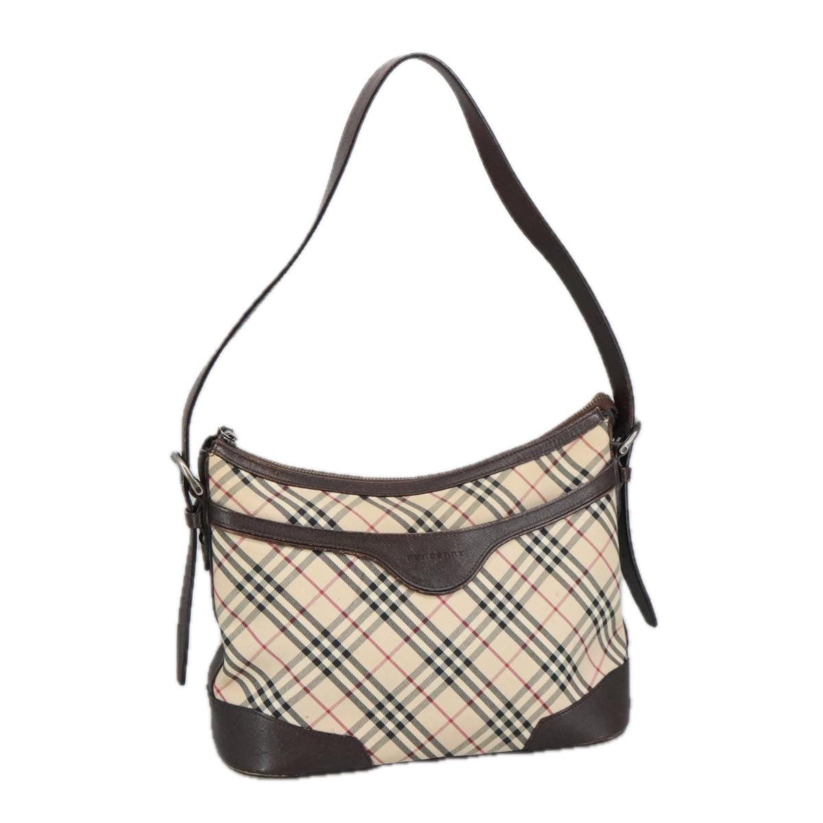 Burberry Nova Check Shoulder Bag Canvas Beige Shoulder Bag 108