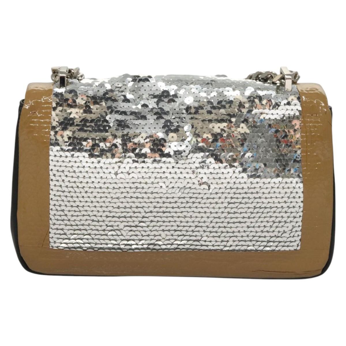 Burberry Lola Shoulder Bag Leather Silver