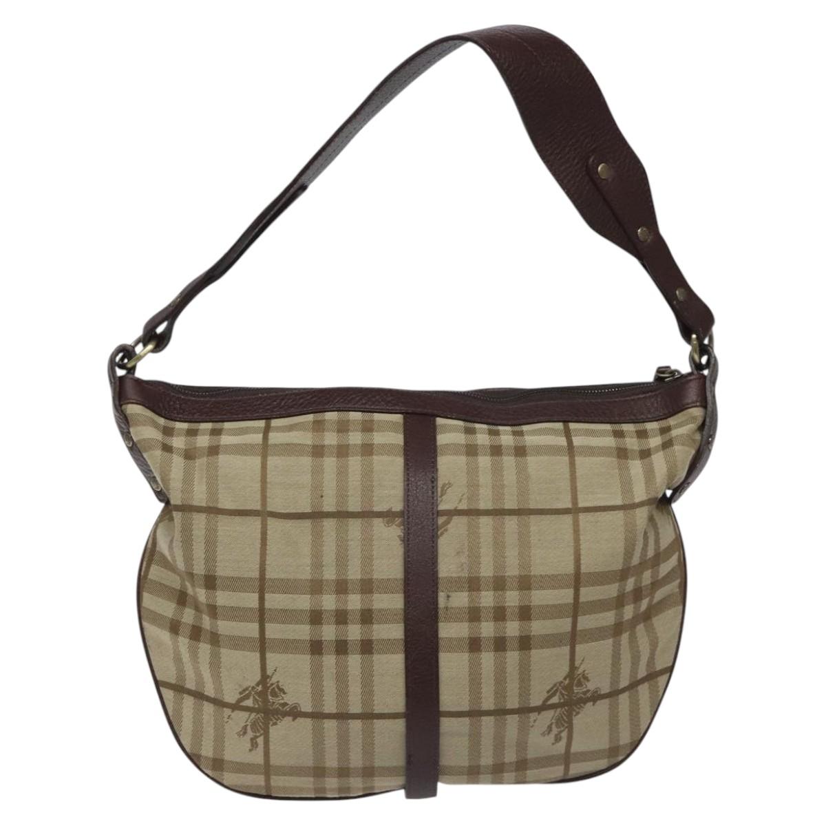 Burberry Nova Check Shoulder Bag Canvas Black Canvas Shoulder Bag