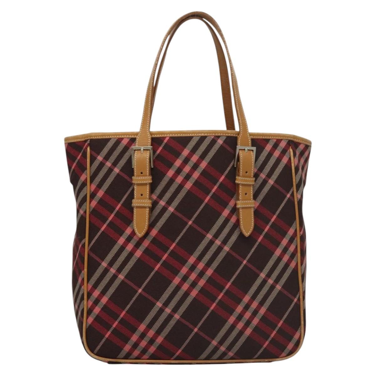 Burberry Nova Check Tote Bag Canvas Pink