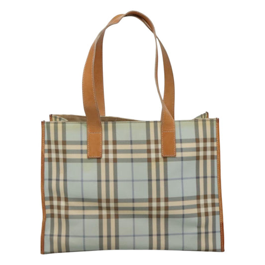 Burberry Nova Check Tote Bag Canvas Blue