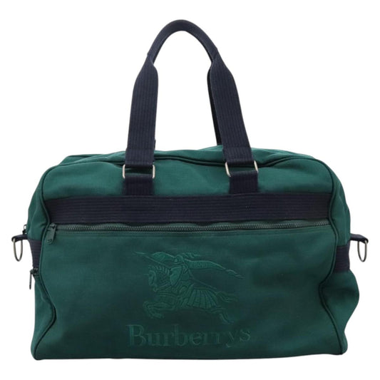 Burberry Travel Bag Canvas Green Logo