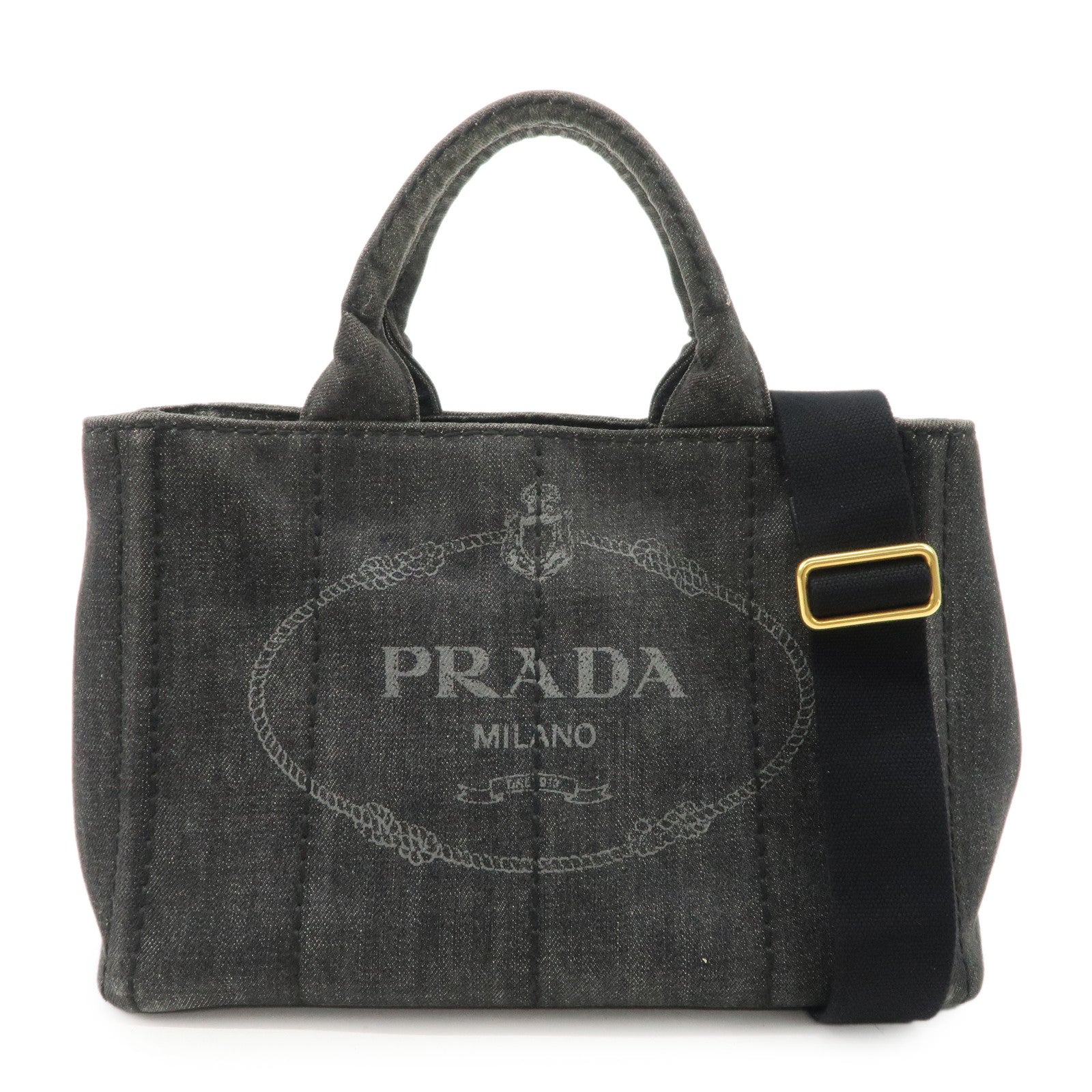 Tote Bag Canapa 2Way HDW d Denim Gold Gray