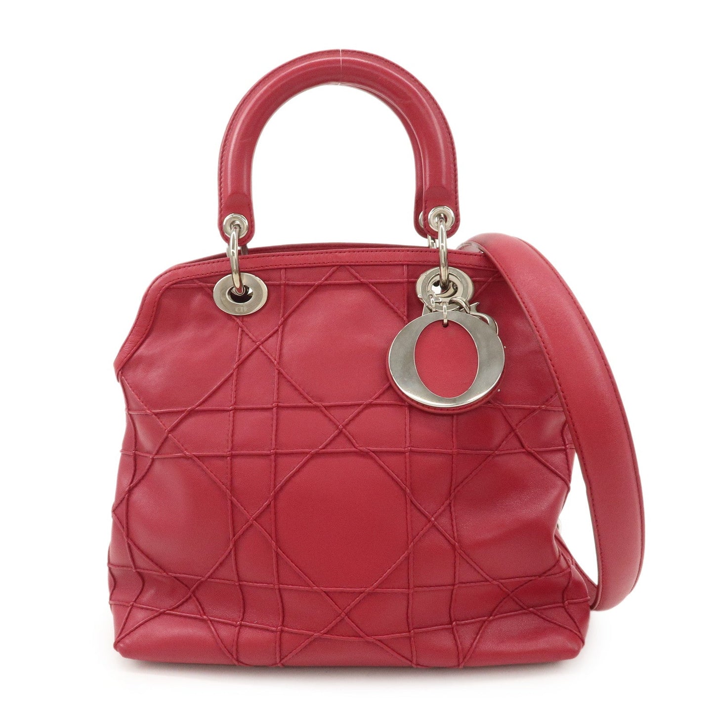 Dior Shoulder Bag Christian 2Way Bag Hand Bag d Leather Pink