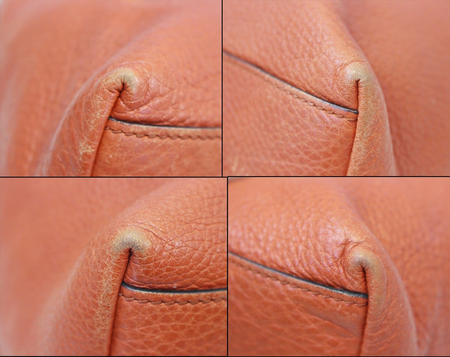 Gucci Soho Pebbled Shoulder Bag Leather Red