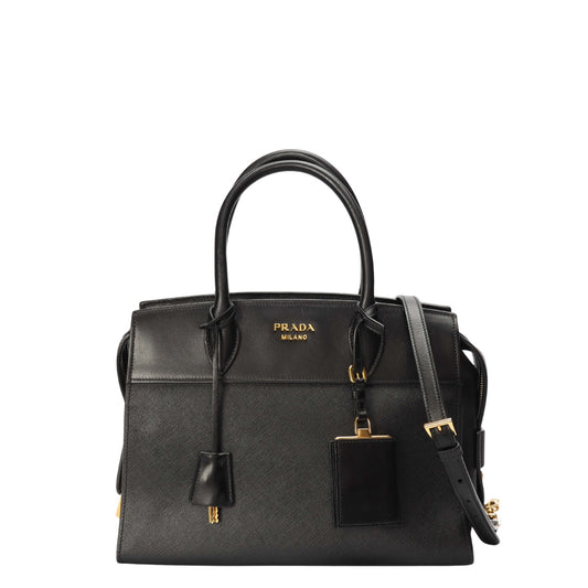 Prada Esplanade Convertible Tote Black Tote Bag