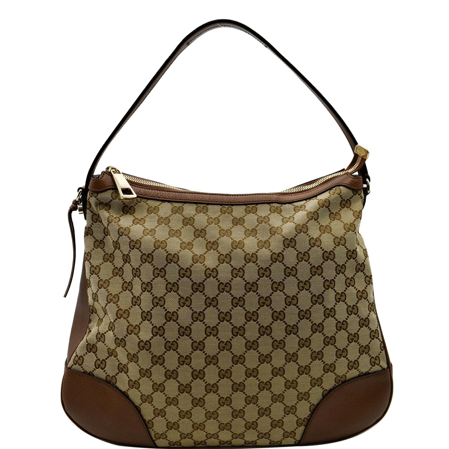Gucci Bree Hobo Bag Canvas Brown Travel Bag
