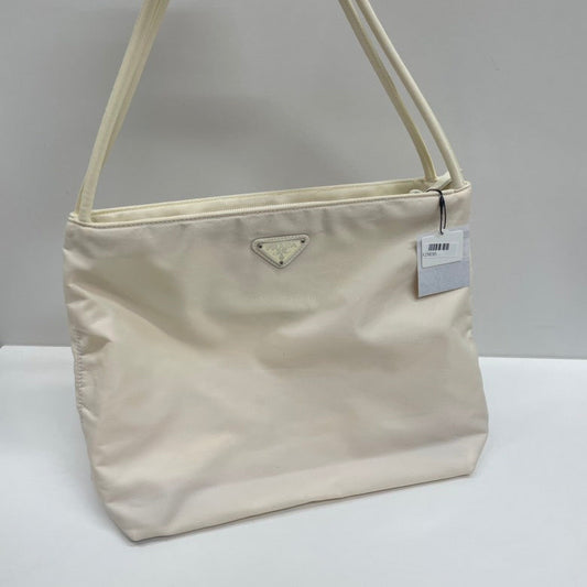 Prada Creamy Tessuto City Tote Bag Nylon White