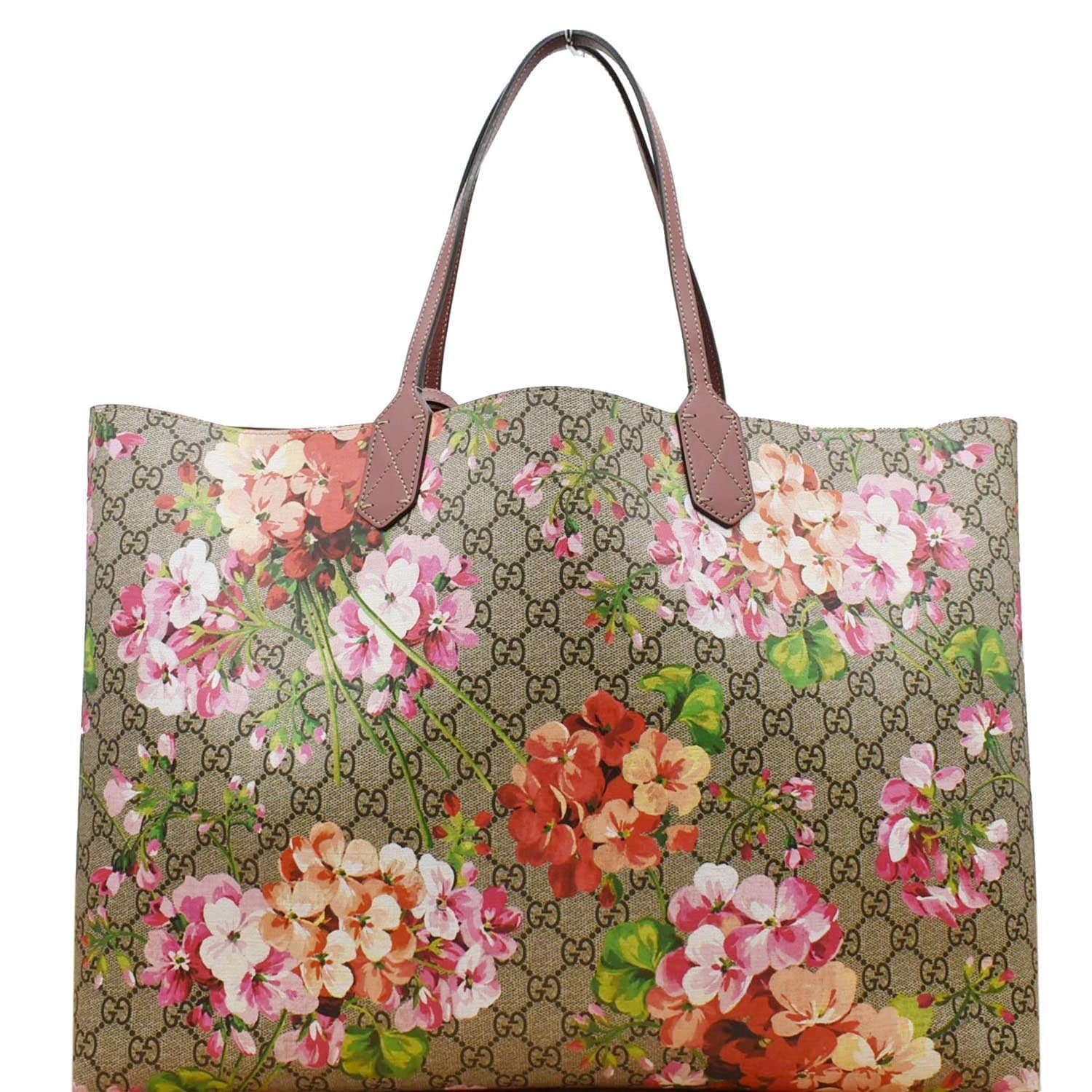 Gucci Blooms Reversible Floral Tote Bag Multicolor Canvas