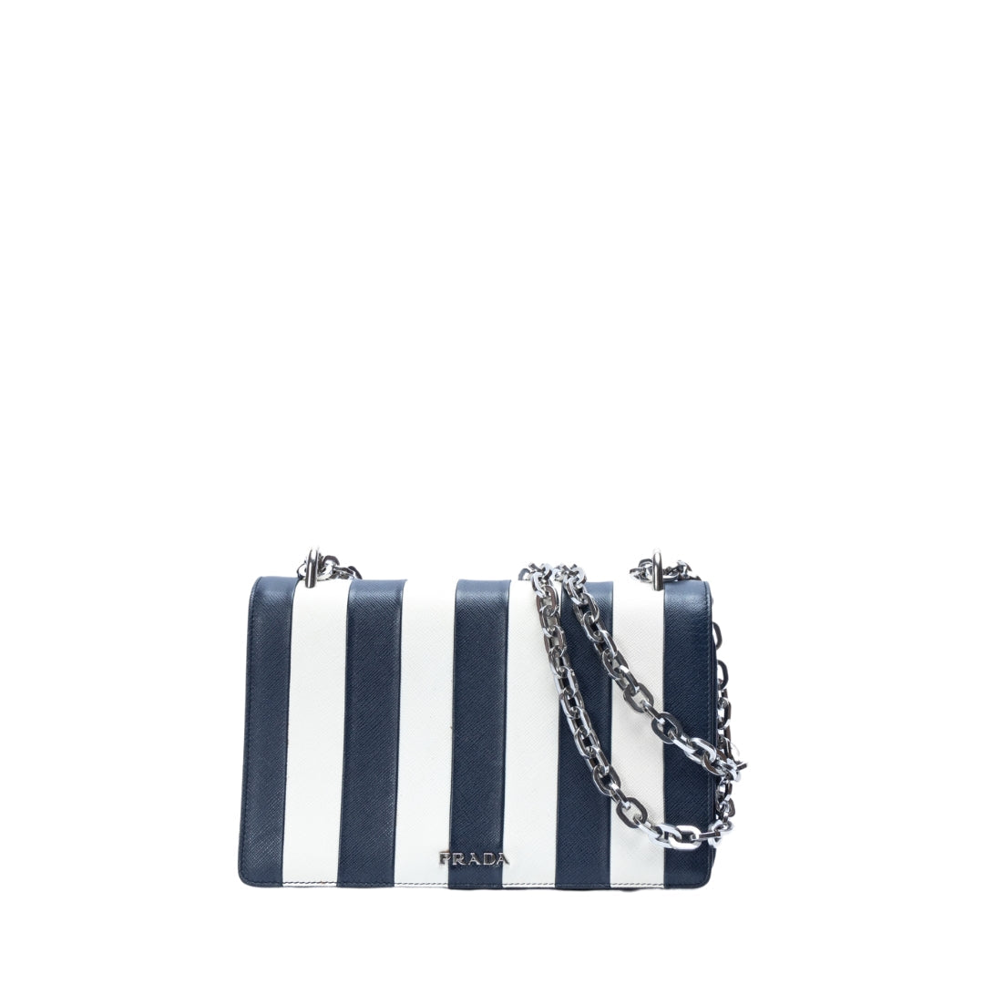 Prada Lux Baiadera Shoulder Bag Leather Saffiano