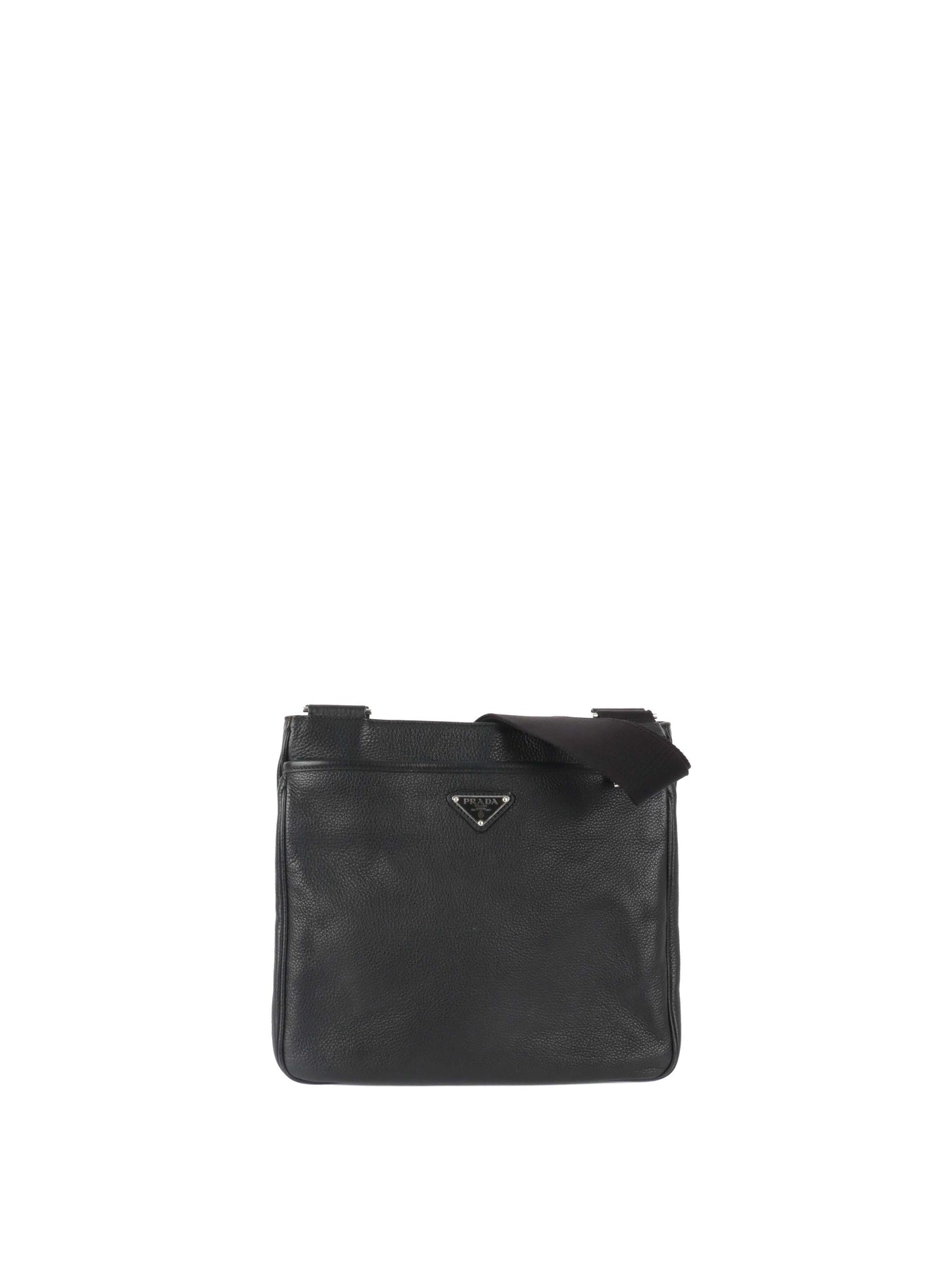 Prada Messenger Bag Leather Black