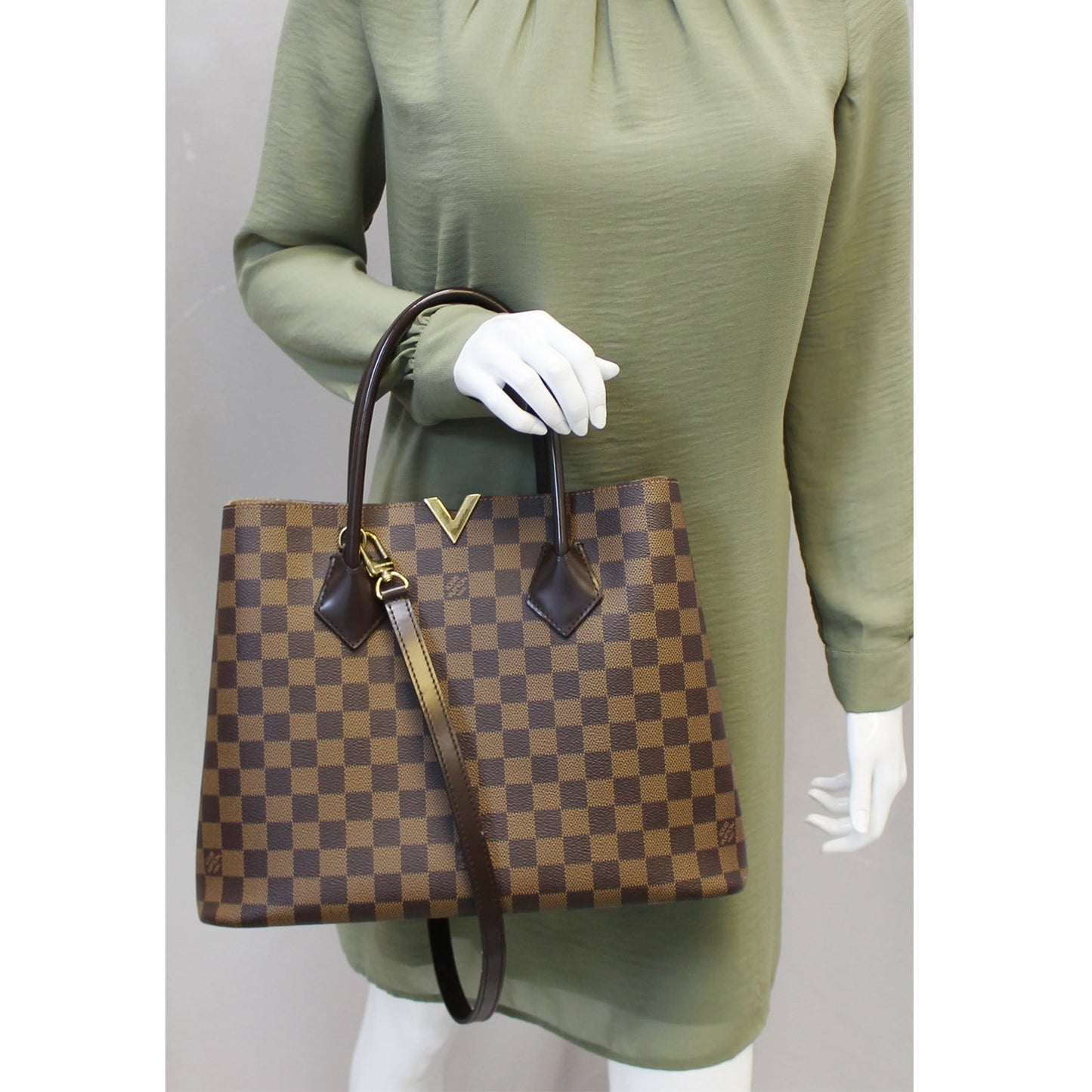 Louis Kensington Damier Ebene Shoulder Handbag Shoulder Bag