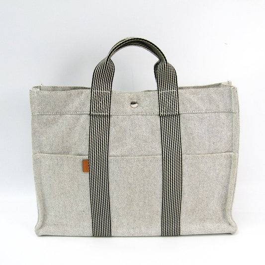 Hermes Luxury Fourre Tout Mm Tote (Sha ) Canvas Black Tote Bag