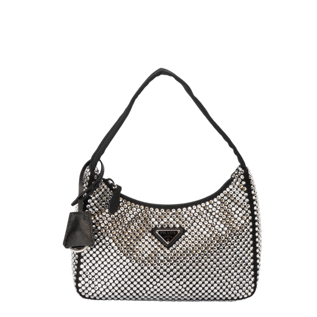 Prada Crystal Re Edition Re Shoulder Bag Nylon Mini
