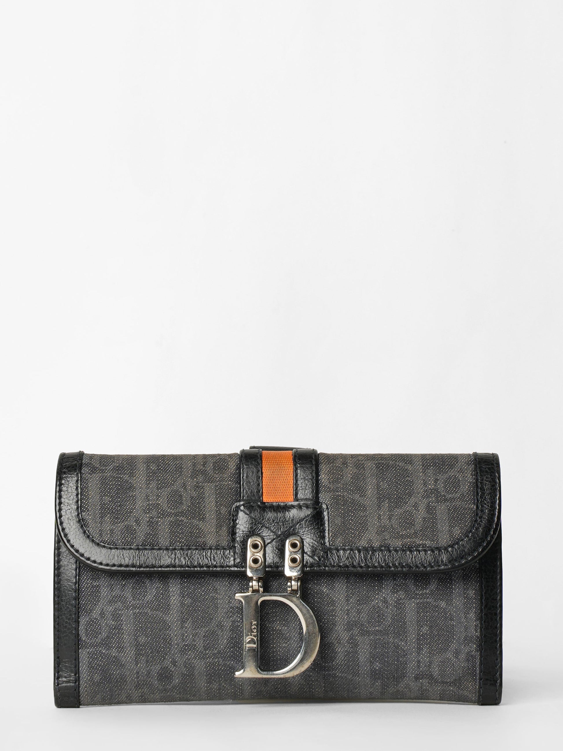 Dior Handbag Christian Cloth Wallet Black