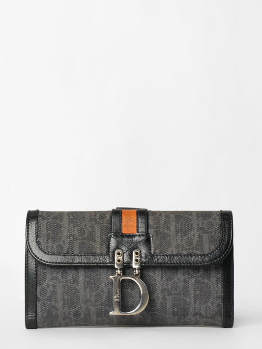 Dior Handbag Christian Cloth Wallet Black
