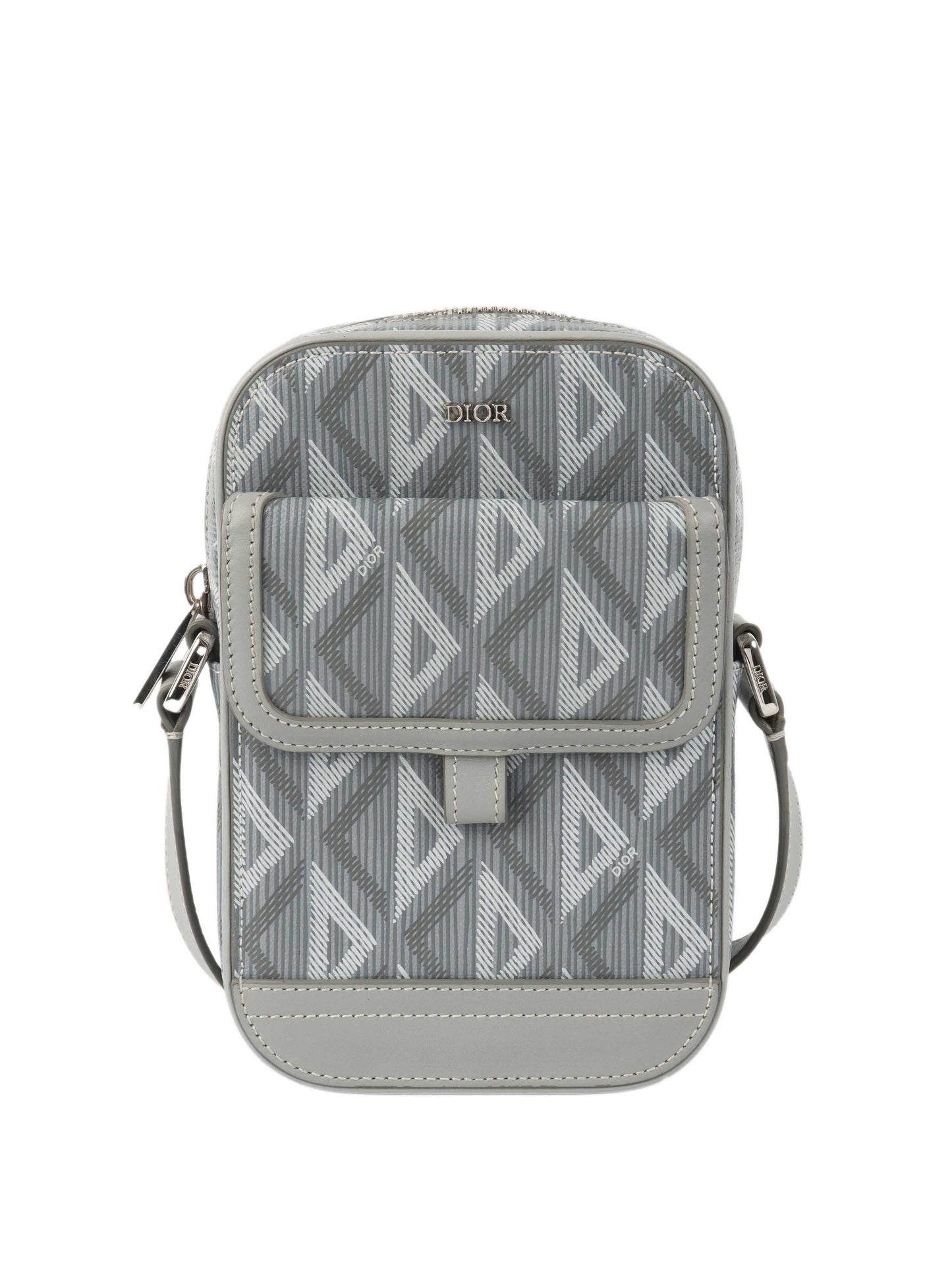 Dior Crossbody Bag 'Hit The Road' Vertical Crossbody Pouch Silver