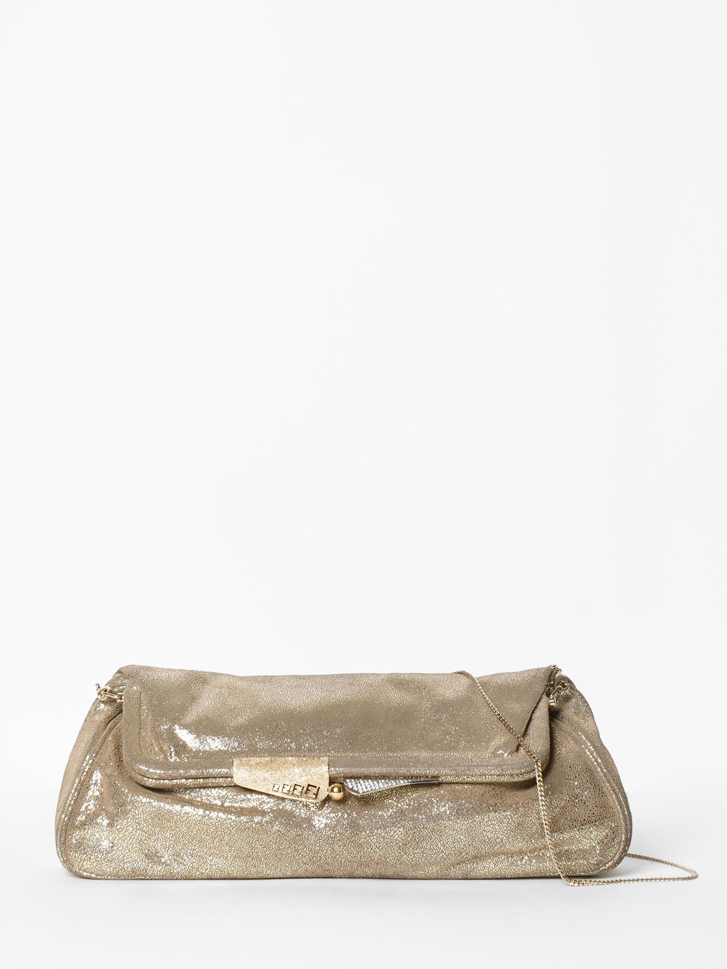Fendi Clutch Bag Golden Shiny Clutch