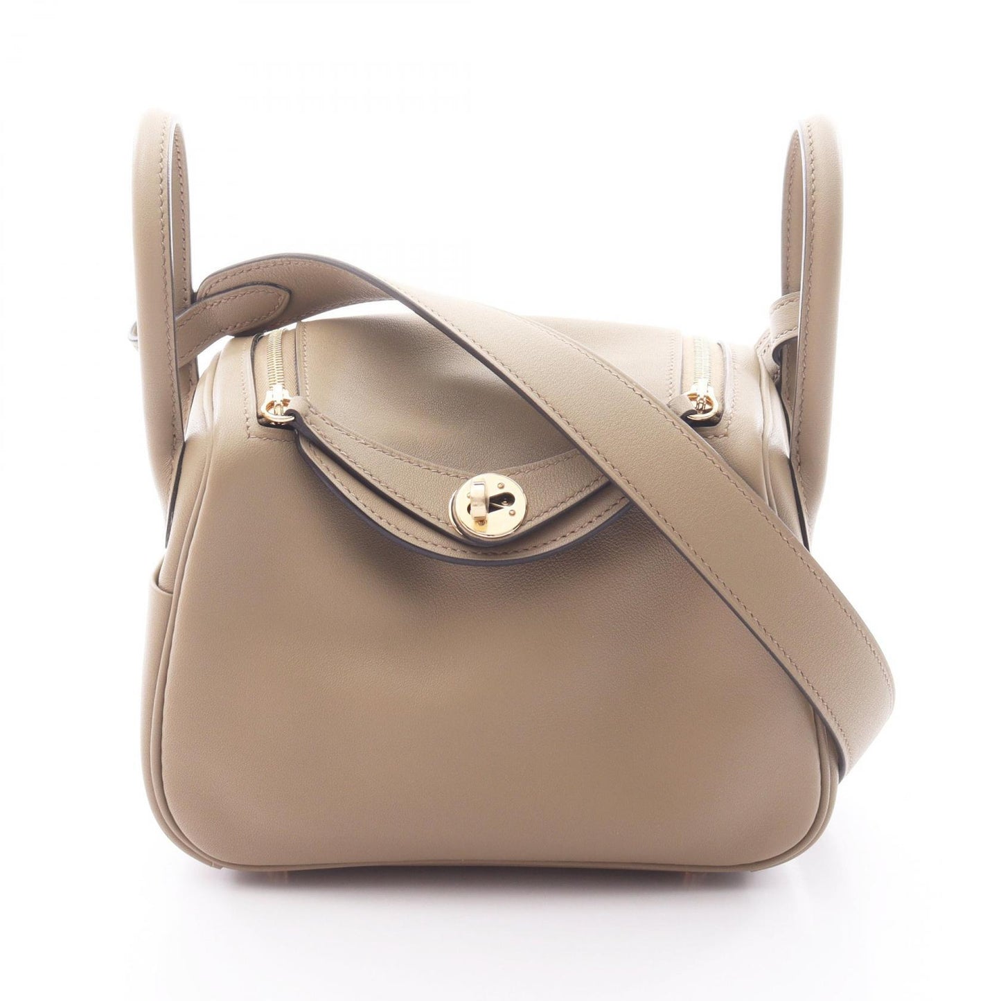 Hermes Swift Shoulder Bag Leather Brown