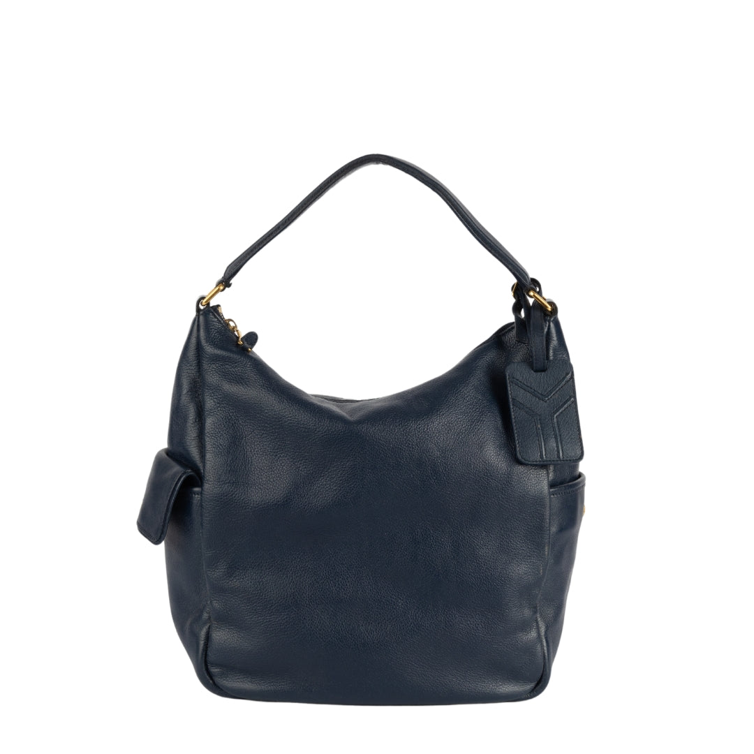 YSL Saint Laurent Shoulder Bag Leather Leather Hobo Bag