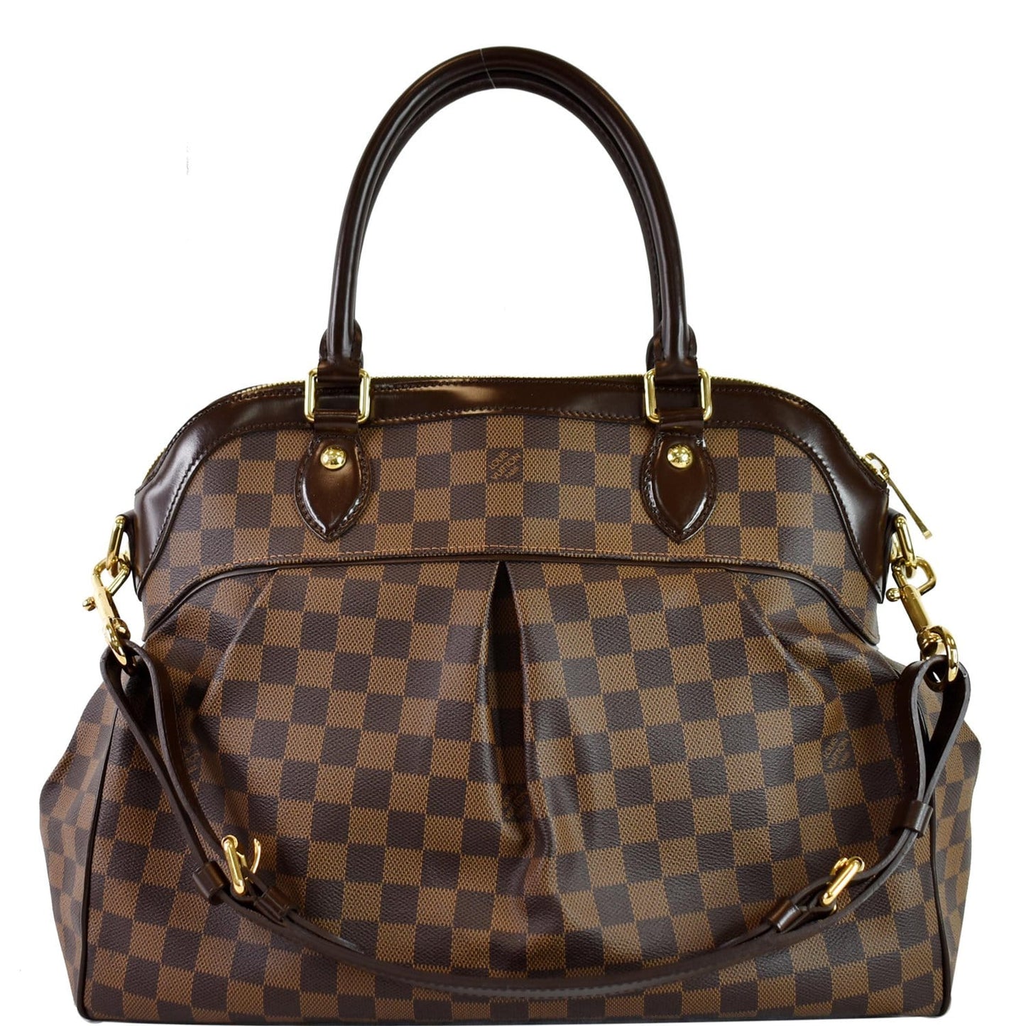 Louis Trevi Gm Damier Ebene Shoulder Bag Brown