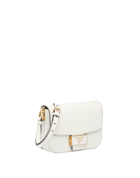 Prada Emblème Bag Leather Saffiano White Travel Bag