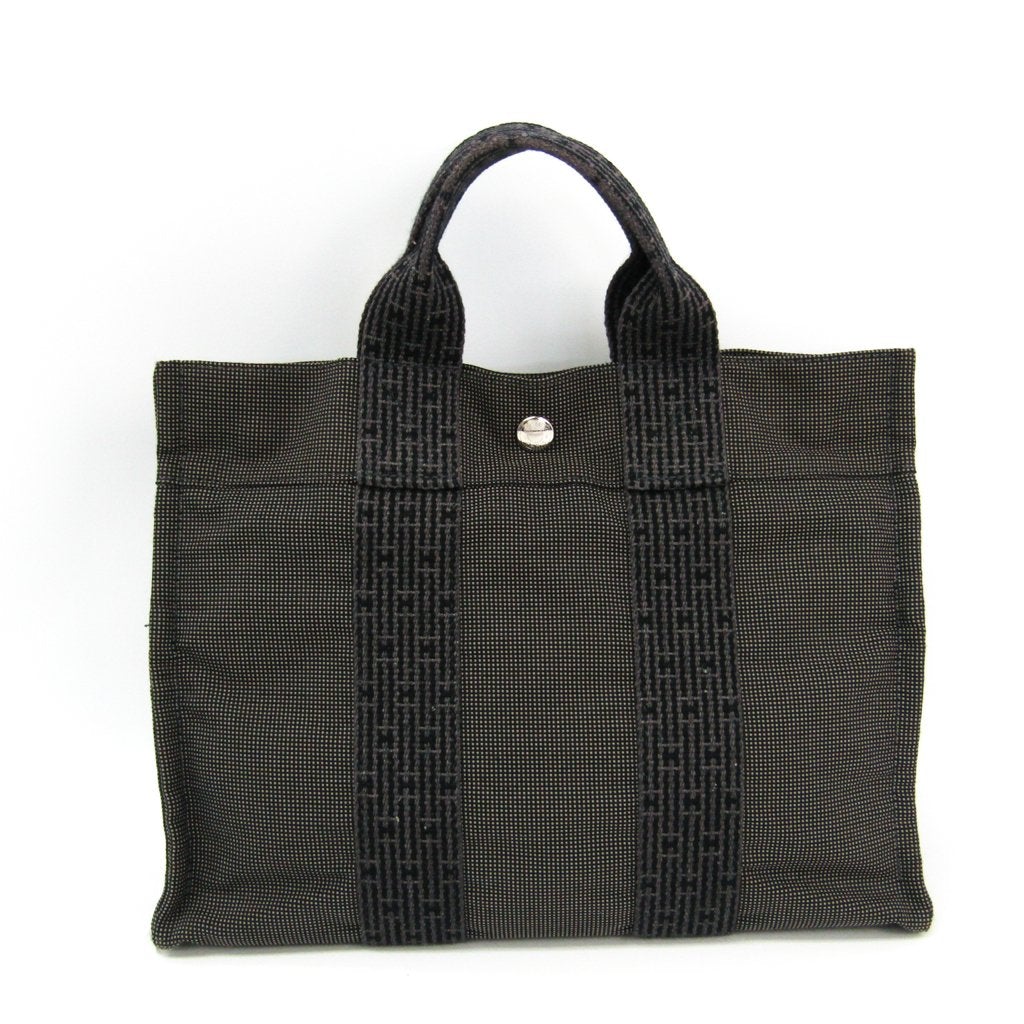 Hermes Luxury Gray Herline Pm Tote Bag ( Canvas
